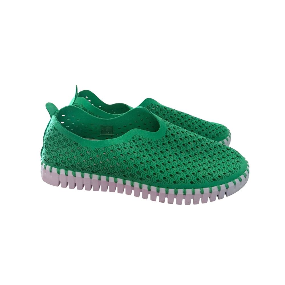 Ilse Jacobsen Tulip 139 Perforated Slip-On Sneaker Women's 41/11 Fern Green EUC